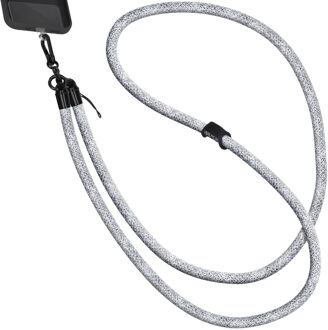 Imoshion Universeel telefoonkoord one size - 10 mm dik - Wit / Zwart Meerkleurig