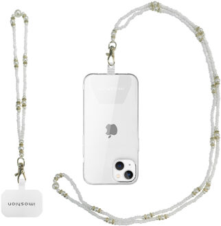 Imoshion Universeel telefoonkoord + polsbandje - Parels Beige - One size