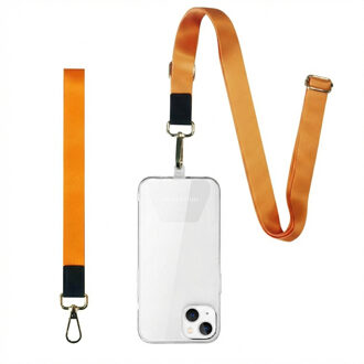 Imoshion Universeel verstelbaar telefoonkoord + polsbandje - Oranje - One size