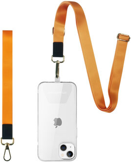 Imoshion Universeel verstelbaar telefoonkoord + polsbandje - Oranje - One size