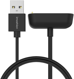 Imoshion USB-A oplaadkabel voor de Fitbit Charge 6 / Charge 5 / Luxe - 1 meter Zwart - 1m