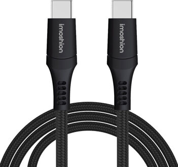 Imoshion USB-C naar USB-C kabel - 100 Watt - 2 meter - Zwart - 2m