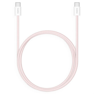 Imoshion USB-C naar USB-C kabel - Braided - 2 meter - Roze - 2m