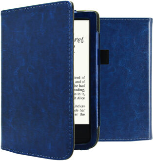 Imoshion Vegan Leather Bookcase voor de Pocketbook Touch Lux 5 / HD 3 / Basic Lux 4 / Vivlio Lux 5 - Donkerblauw - 6