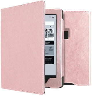 Imoshion Vegan Leather Booktype Kobo Aura H2O tablethoes - Rosé Goud