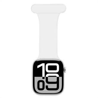 Imoshion Verpleegkundige siliconenband voor de Apple Watch Series 1 t/m 11 / SE / Ultra (44/45/46/49 mm) - Wit - 49 mm