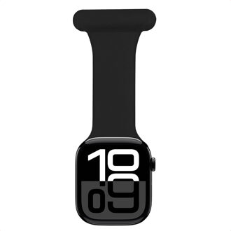 Imoshion Verpleegkundige siliconenband voor de Apple Watch Series 1 t/m 11 / SE / Ultra (44/45/46/49 mm) - Zwart - 49 mm