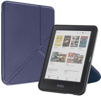 Imoshion Vouwbare Bookcase voor de Kobo Clara Colour / BW - Donkerblauw - 6