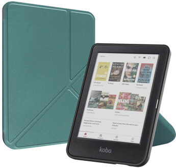 Imoshion Vouwbare Bookcase voor de Kobo Clara Colour / BW - Donkergroen - 6