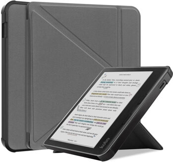 Imoshion Vouwbare Bookcase voor de Kobo Libra Colour - Grijs - 7