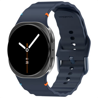 Imoshion Wave Siliconenband voor de Samsung Galaxy Watch 8 (40/44mm) / Classic (46mm) - Donkerblauw - 44mm