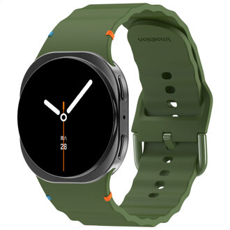Imoshion Wave Siliconenband voor de Samsung Galaxy Watch 8 (40/44mm) / Classic (46mm) - Donkergroen - 44mm