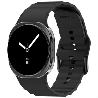 Imoshion Wave Siliconenband voor de Samsung Galaxy Watch 8 (40/44mm) / Classic (46mm) - Zwart - 44mm
