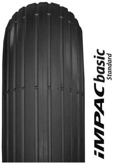 Impac Buitenband 400 x 100 (4.00-8) lijnprofiel zwart