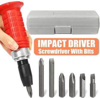 Impact Schroevendraaier Driver Set Carbon Staal Multi Bits Hamer Socket Reparatie Tools Kit Opbergdoos Schroevendraaier Hoofd Set Universele
