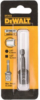 Impact slagschroefadapter 1/4" hex naar 1/2" - DT7512-QZ