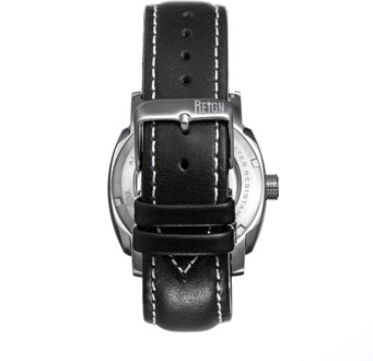 Impaler Semi-skelet horloge met leren band - grijs/zwart - maat Zwart/Donkergrijs