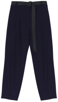 Imperial Cropped Trousers Imperial , Blue , Dames - S,Xs,2Xs