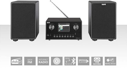 Imperial DABMAN i310 CD Hybride micro Hifi Systeem DAB+ / FM / Internet / Bluetooth Zwart - 22-329-00