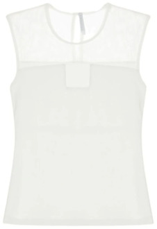 Imperial Mouwloze Top Imperial , White , Dames - M,S