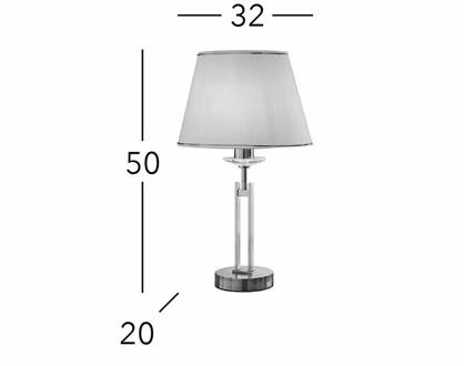 Imperial tafellamp, hoogte 50 cm, messingkleurig messing, beige, helder