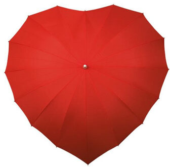 Impliva paraplu hartvormig handopening 110 cm rood