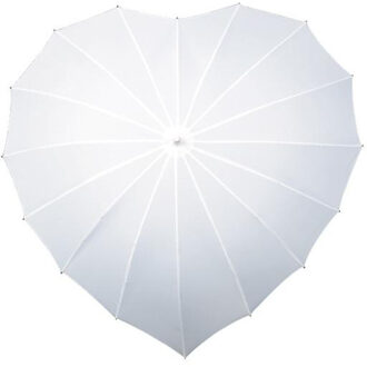 Impliva paraplu hartvormig handopening 110 cm wit