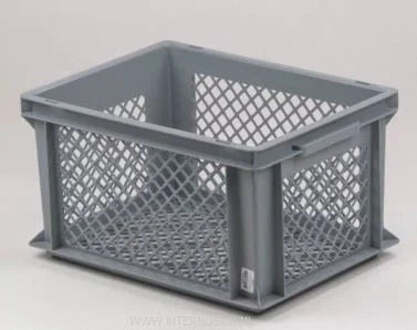 Import Fietskrat Kunststof - Grijs - 20 Liter