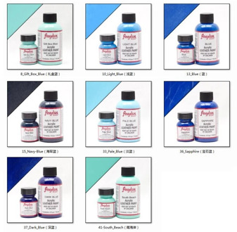 Imported Angelus Blue green Sneakers Hand-Painted DIY canvas acrylic leather coating paint airbrush pigment 25ml/bottle