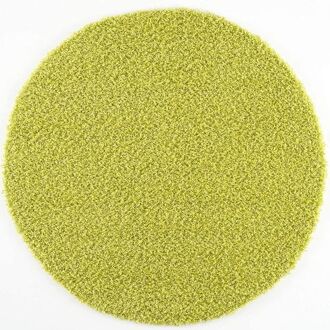 Impression Shaggy Rond Vloerkleed Groen Hoogpolig  - 120 CM ROND