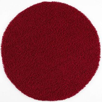 Impression Shaggy Rond Vloerkleed Rood Hoogpolig  - 120 CM ROND