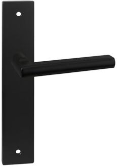 Impresso binnendeurbeslag Redhill - Vierkant deurschild met schroef en sleutelgat - Aluminium - Zwart