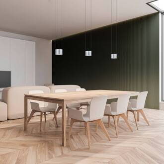 Impulse LED hanglamp 3-lamp nikkel mat nikkel