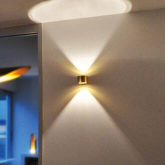 Impulse LED wandlamp up/down goud bladgoud, opaal