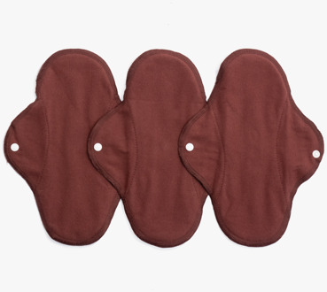 ImseVimse Wasbaar dagmaandverband bio katoen 3 st (Design: Bruin)
