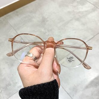 Imwete Anti Blauw Licht Brillen Vintage Ronde Bril Frame Vrouwen Mannen Computer Brillen Transparante Bril Bril TR90 thee