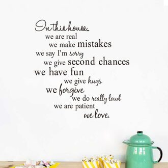 In Dit Huis Behanglijm Thuis Wall Art Sticker Badkamer Waterdicht Muurstickers Creatieve Achtergrond Behang Voor Home Ho