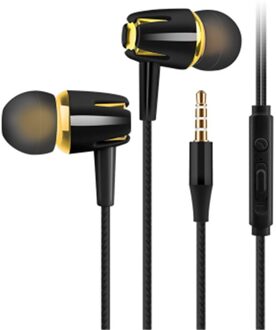 In Ear 3.5Mm Headset Met Microfoon Wired Sport Bass Stereo Oortelefoon In-Ear Volumeregeling Handsfree Voor smart Telefoon