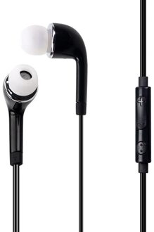 In-ear Hoofdtelefoon Voor Android Mobiele Bass Stereo Bedrade Telefoon Headset Voor Samsung S4 3.5mm Oortelefoon Met Knop Controle zwart