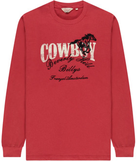 In Gold We Trust Rode Paard Shirts Tops In Gold We Trust , Red , Heren - 2Xl,Xl,L,M,S,Xs,3Xl