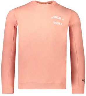 In Gold We Trust Sweater the slim 2.0 coral haze Goud - XL