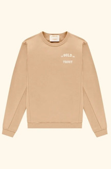 In Gold We Trust Sweater the slim 2.0 fawn Goud - L