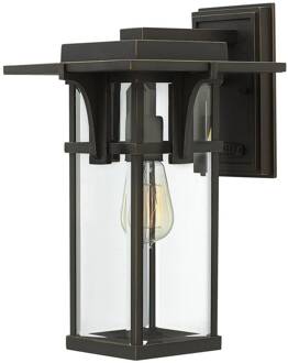 In industriële stijl afgewerkte wandlamp Manhattan brons, helder