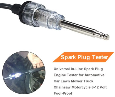 In Line Spark Plug Engine Tester for Auto Car Lawn Mower Truck Chainsaw Motorcycle Ignition System Auto Diagnostic Test Tool