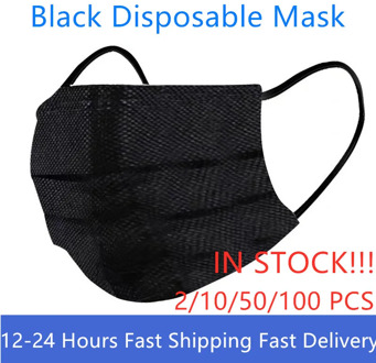 In Stock! 100 Pcs Disposable Mondmasker Earloop Face Mouth Masks Mouth Mask Non-woven Melt Blown 3-layer Mascarilla Fast Ship