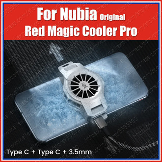 in Stock 8000 rpm Original Nubia Red Magic Deuterium Cooler 64-86mm Universal Cooling Fan Double Type C & 3.5mm Jack