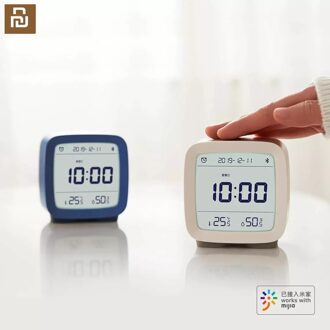 In Stocksoriginal Youpin Qingping Bluetooth Wekker Wekker Temperatuur En Vochtigheid Monitoring Nachtlampje Drie-In-een Blauw