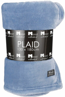 In The Mood Fleece deken/fleeceplaid korenblauw 130 x 180 cm polyester - Plaids