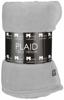 In The Mood Fleece deken - lichtgrijs - 130 x 180 cm - polyester - fleeceplaid