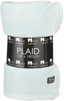In The Mood Fleece deken - mintgroen - 130 x 180 cm - polyester - fleeceplaid